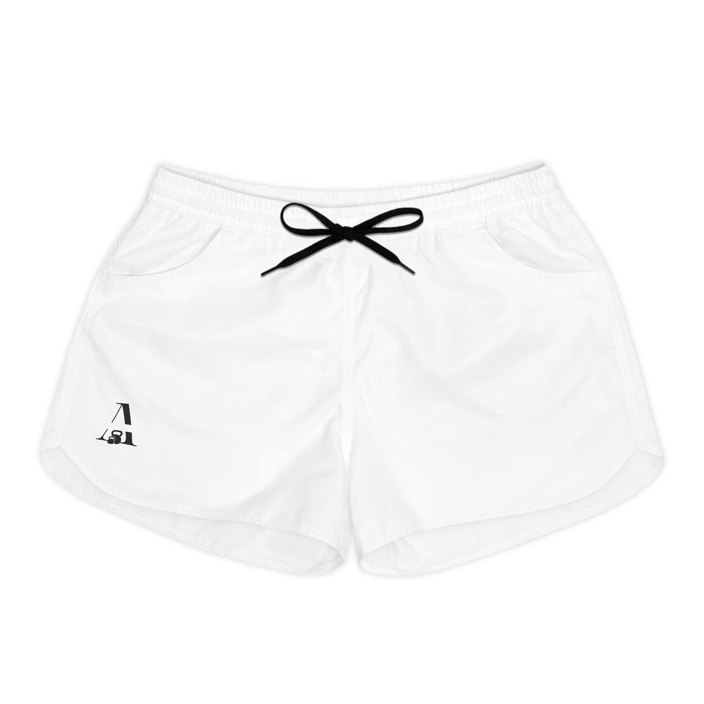 White Women's Casual Shorts – Minimal Aesthetic Lounge & Athletic Shorts