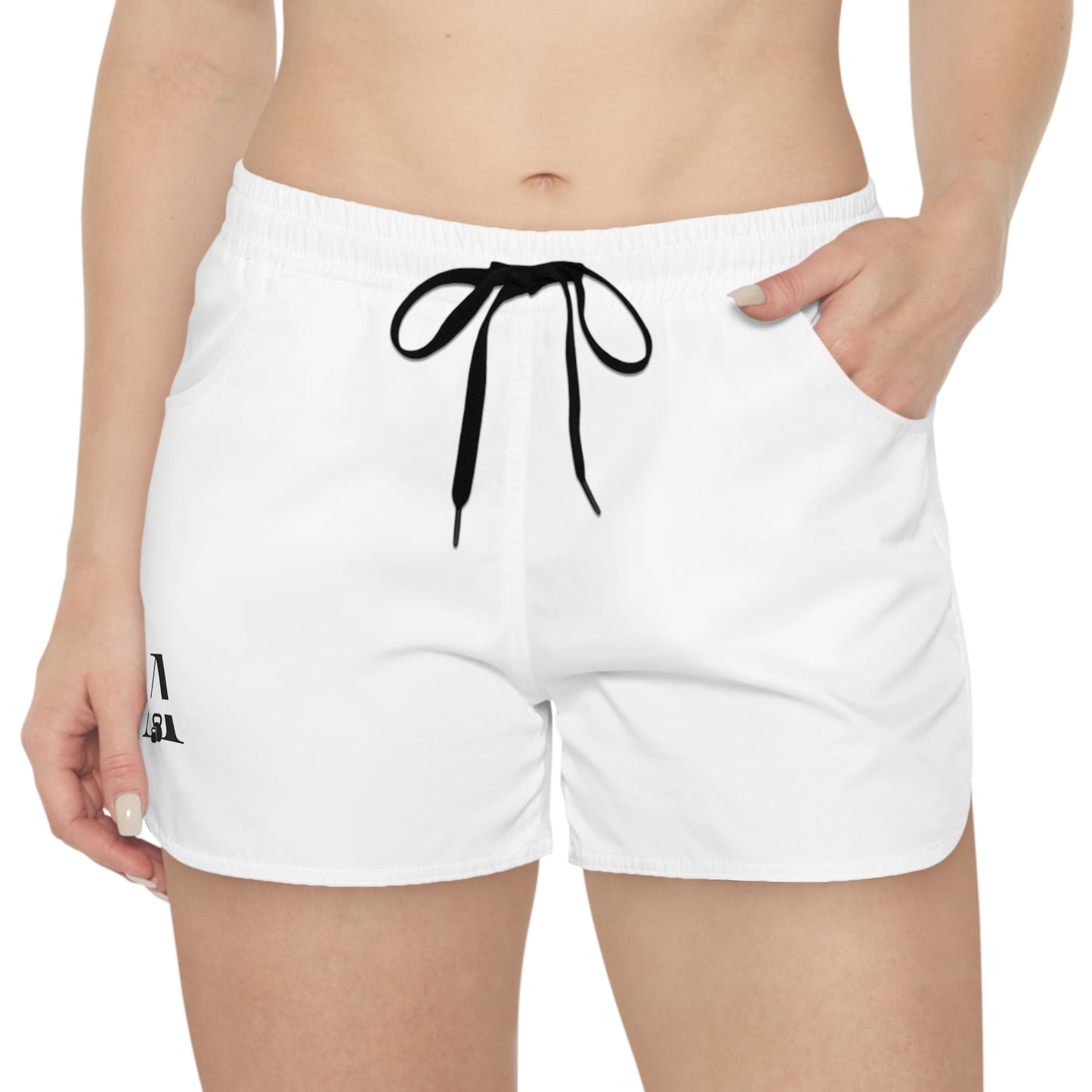 White Women's Casual Shorts – Minimal Aesthetic Lounge & Athletic Shorts